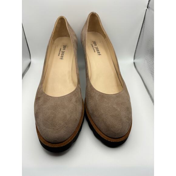 JON JOSEF Made in Spain‎ Block Heels Shoes Pumps - Beige Tan Suede 8.5 - Picture 3 of 16